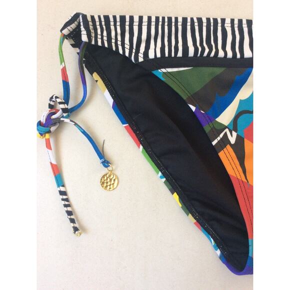 Bleu Rod Beattie String Bikini Bottom Multicolor Print Swim FLAW - Picture 2 of 10